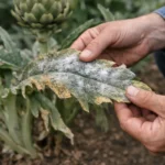 how to treat powdery mildew on with damaged foliage in outdoor soil