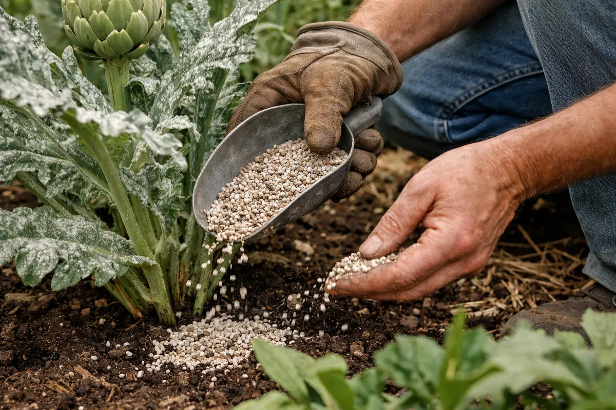 how to treat powdery mildew feed artichokes with organic fertilizer for recovery