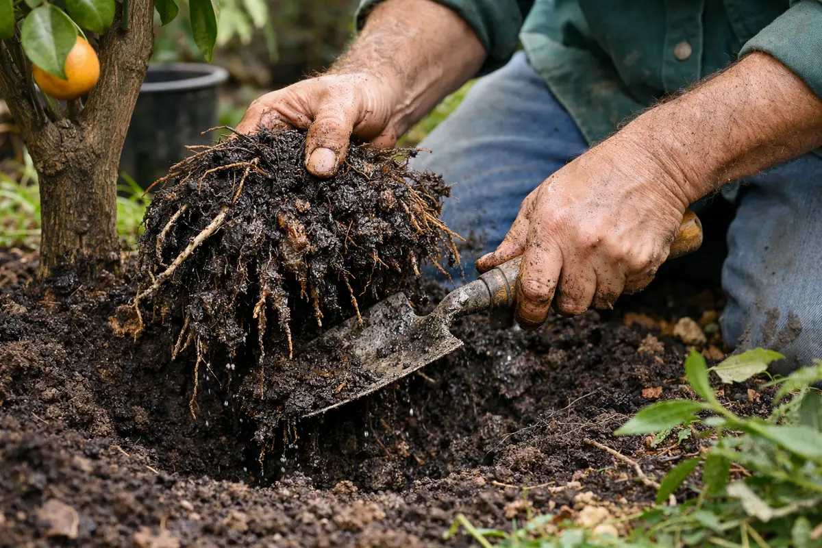 how to treat root rot in dig up affected citrus roots immediately
