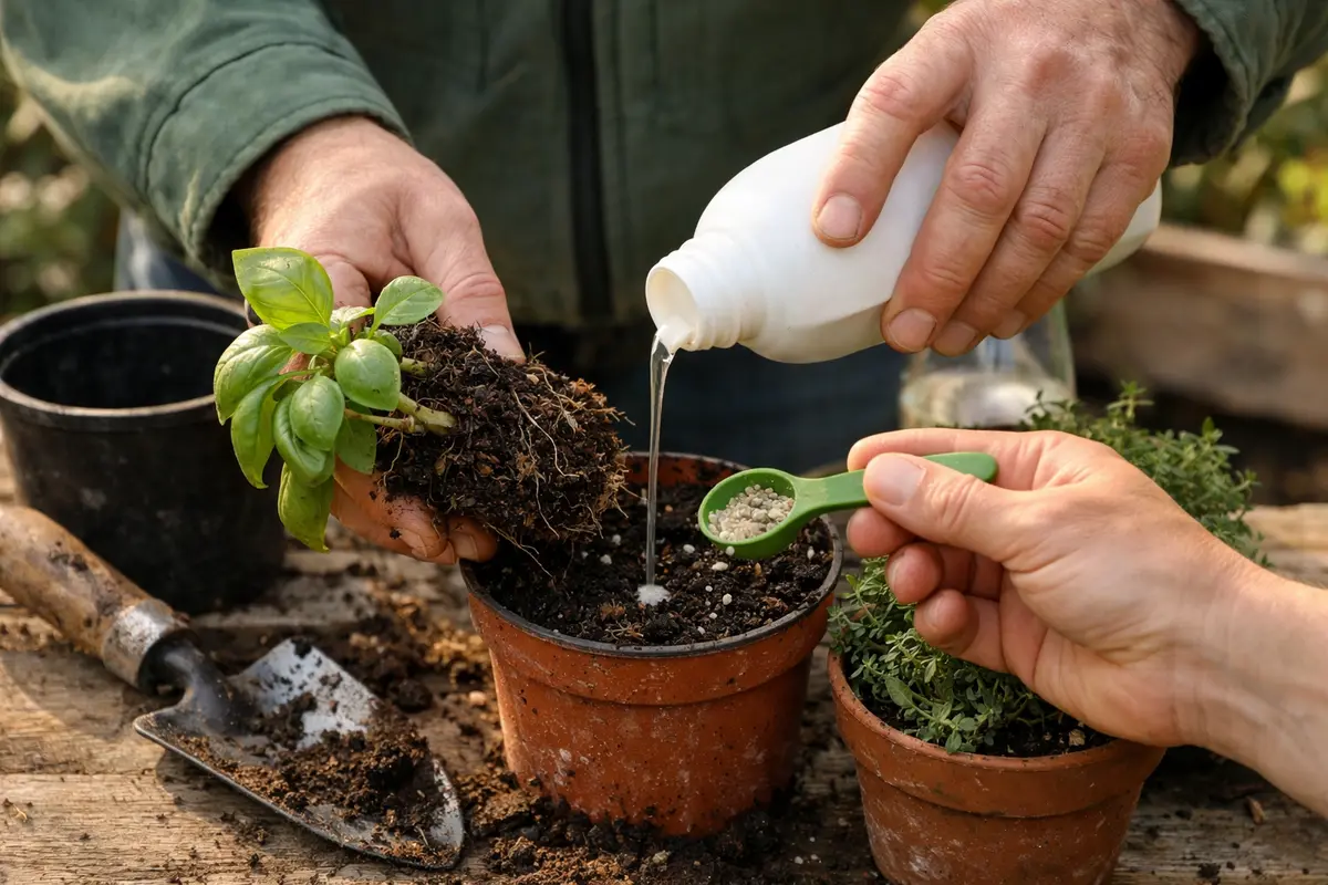 how to treat root rot in treat indoor herbs with nutrient boost