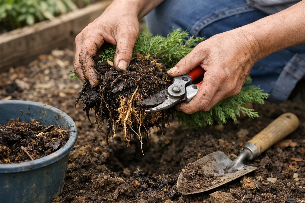 how to treat root rot in treat affected juniper roots with care