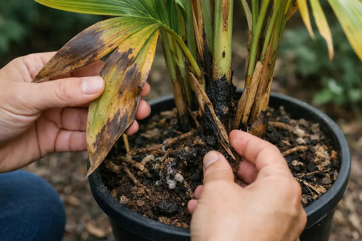 how to treat root rot in with damaged foliage in outdoor soil