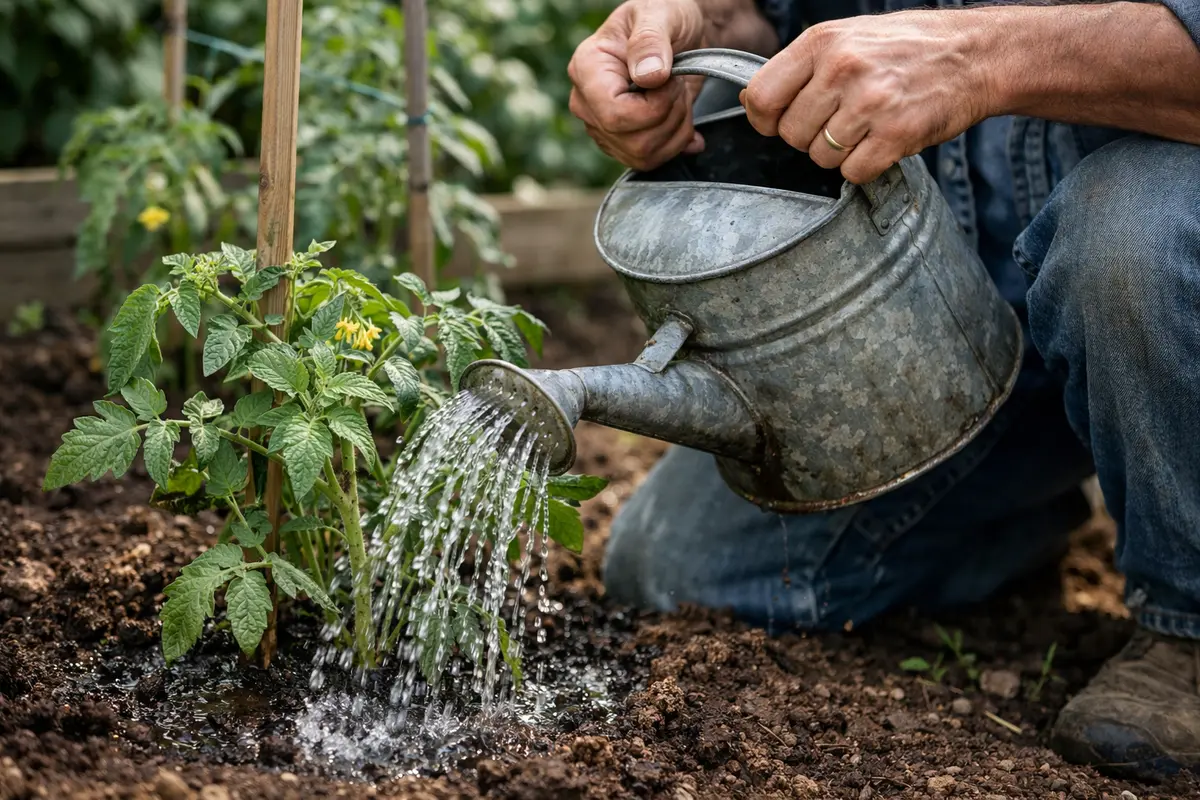how to treat stunted growth water heirloom tomatoes consistently to prevent stress