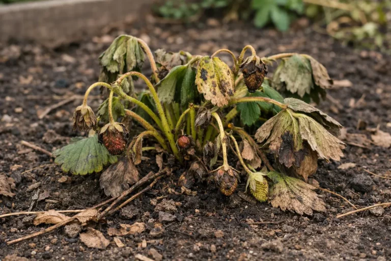 how to treat wilting strawberries after wilting visibly in real garden soil
