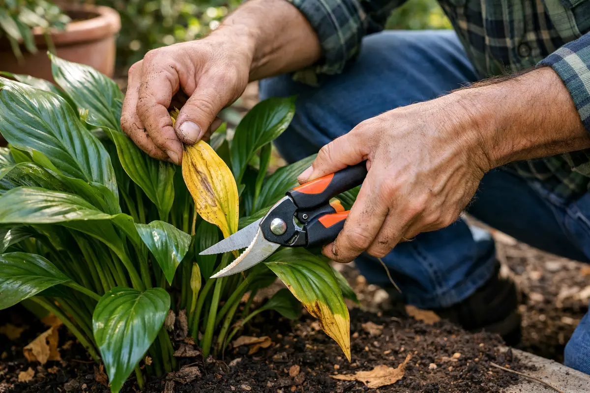 how to treat yellowing leaves on trim yellowing leaves of peace lilies