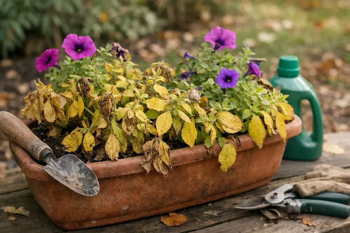 What to do if your petunia plants turn yellow in fall from lack of nutri (What to do if your petunia plants turn yellow in fa