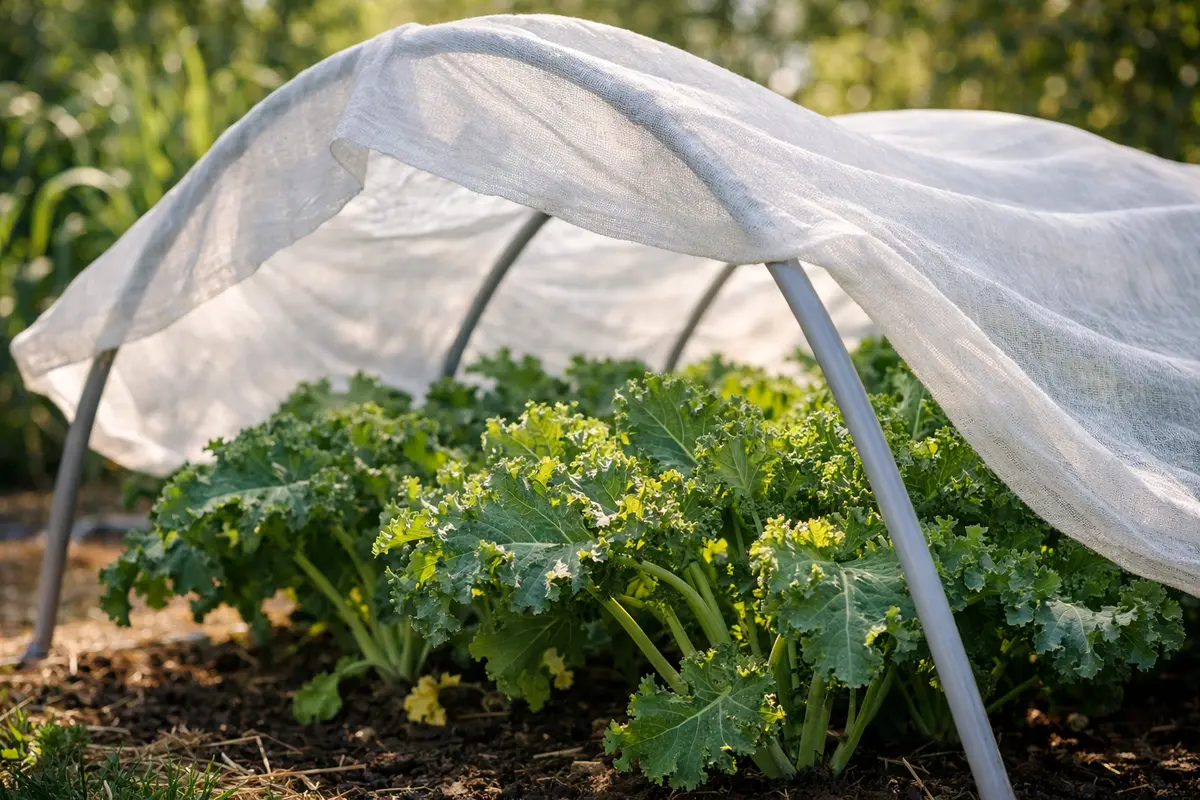 Step 4 – Shield Kale from Intense Sun Exposure What to do when your kale plants turn yellow in heat Section illustration.