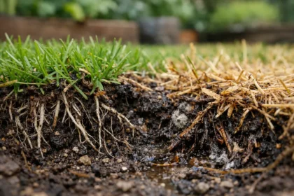 What to do when my lawn has yellow spots from overwatering when soil sta (What to do when my lawn has yellow spots from overw