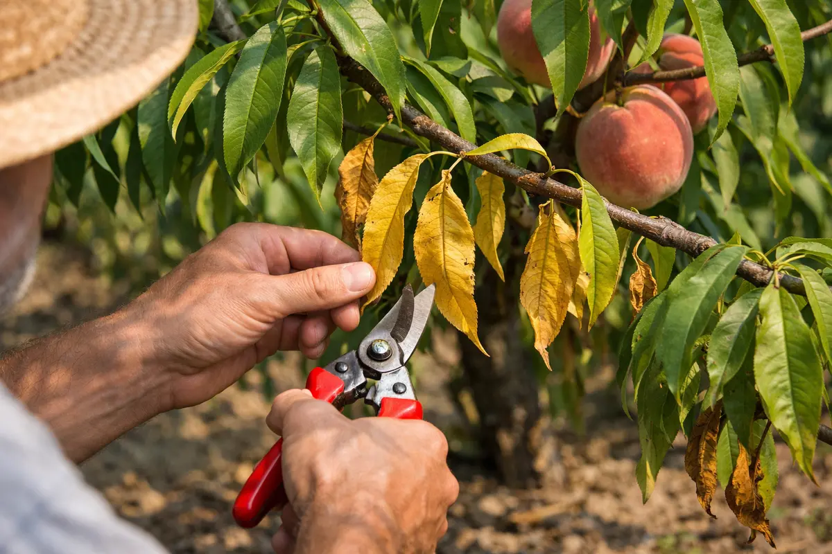 Step 4 – Prevent Managing Yellow Leaves on Peach Trees During Drought fr Managing yellow leaves on peach trees during drought