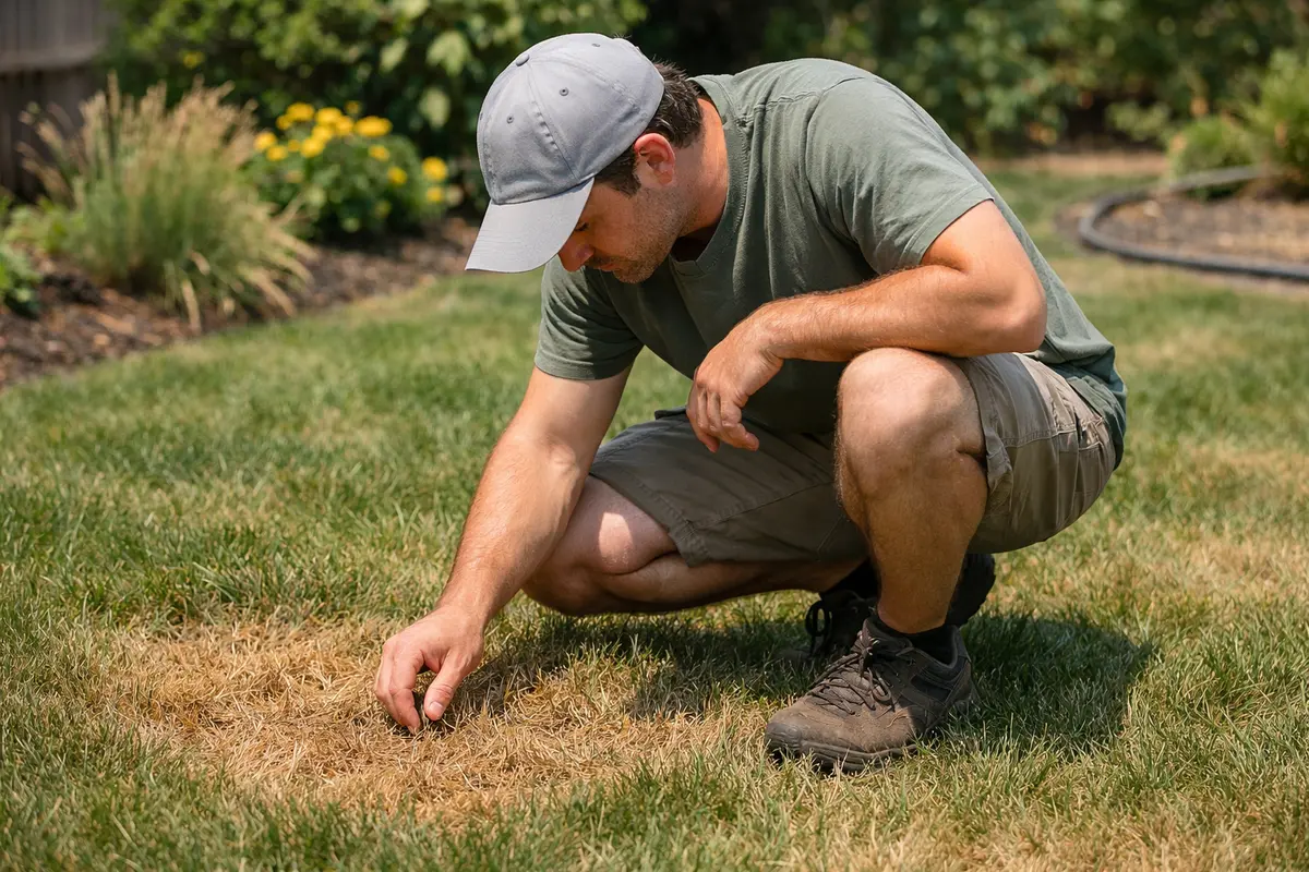 Step 1 – Stop What to Do After Noticing Lawn Brown Spots in Dry Summer I What to do after noticing lawn brown spots in dry su