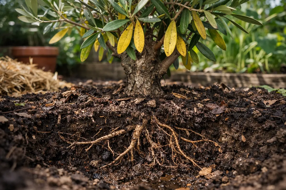 Why are my olive leaves turning yellow in summer when soil stays wet (Why are my olive leaves turning yellow in summer) Featu