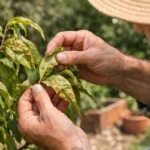 Why are my peach tree leaves curling in hot weather under direct sunligh (Why are my peach tree leaves curling in hot weather