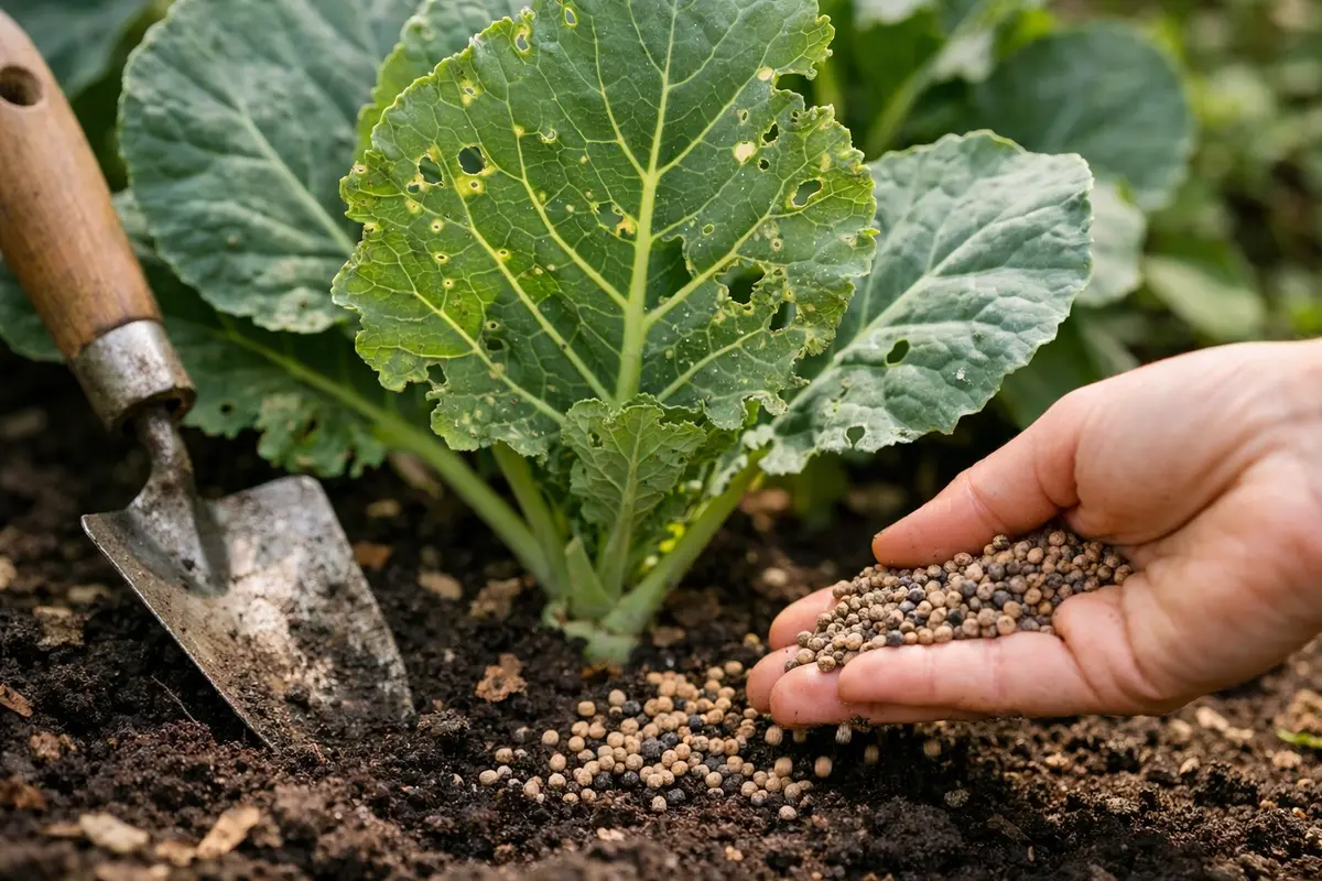 Step 3 – Feed Collard Greens for Recovery from Damage How to prevent aphids on collard greens during spring growth Section il