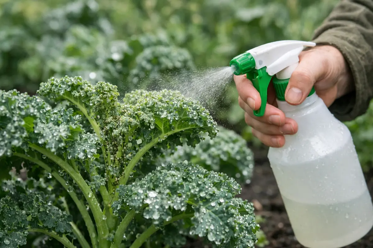 How to prevent aphids on kale plants after spring rain before harvest (How to prevent aphids on kale plants after spring rain