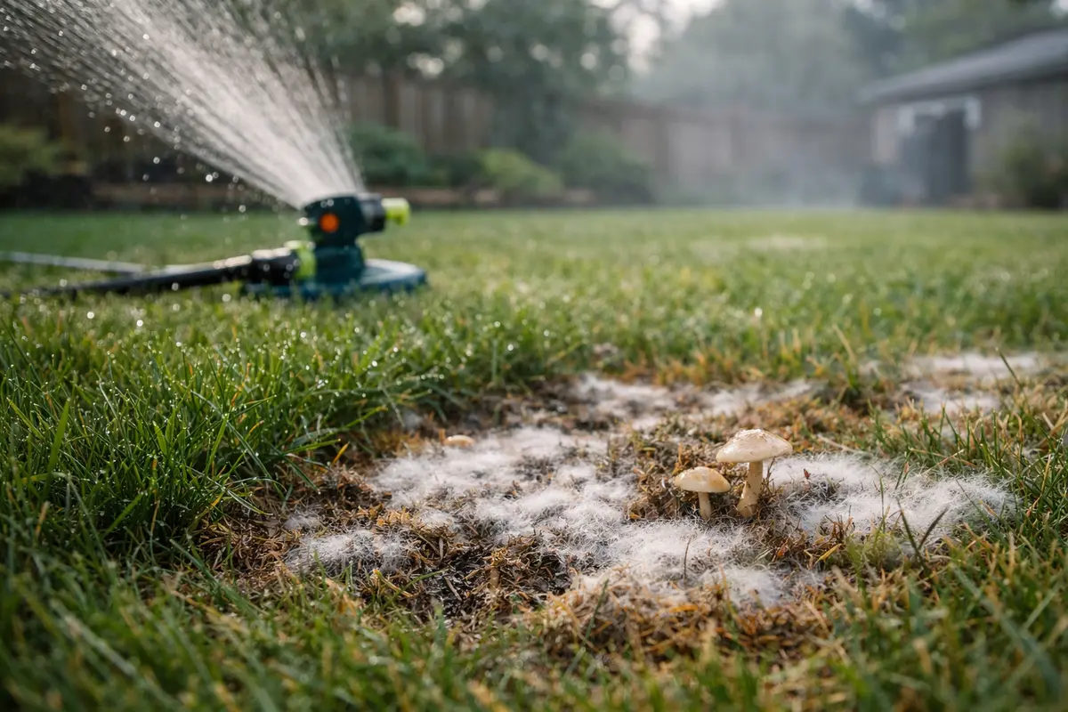 How to prevent lawn fungus after evening watering in humid weather befor (How to prevent lawn fungus after evening watering i