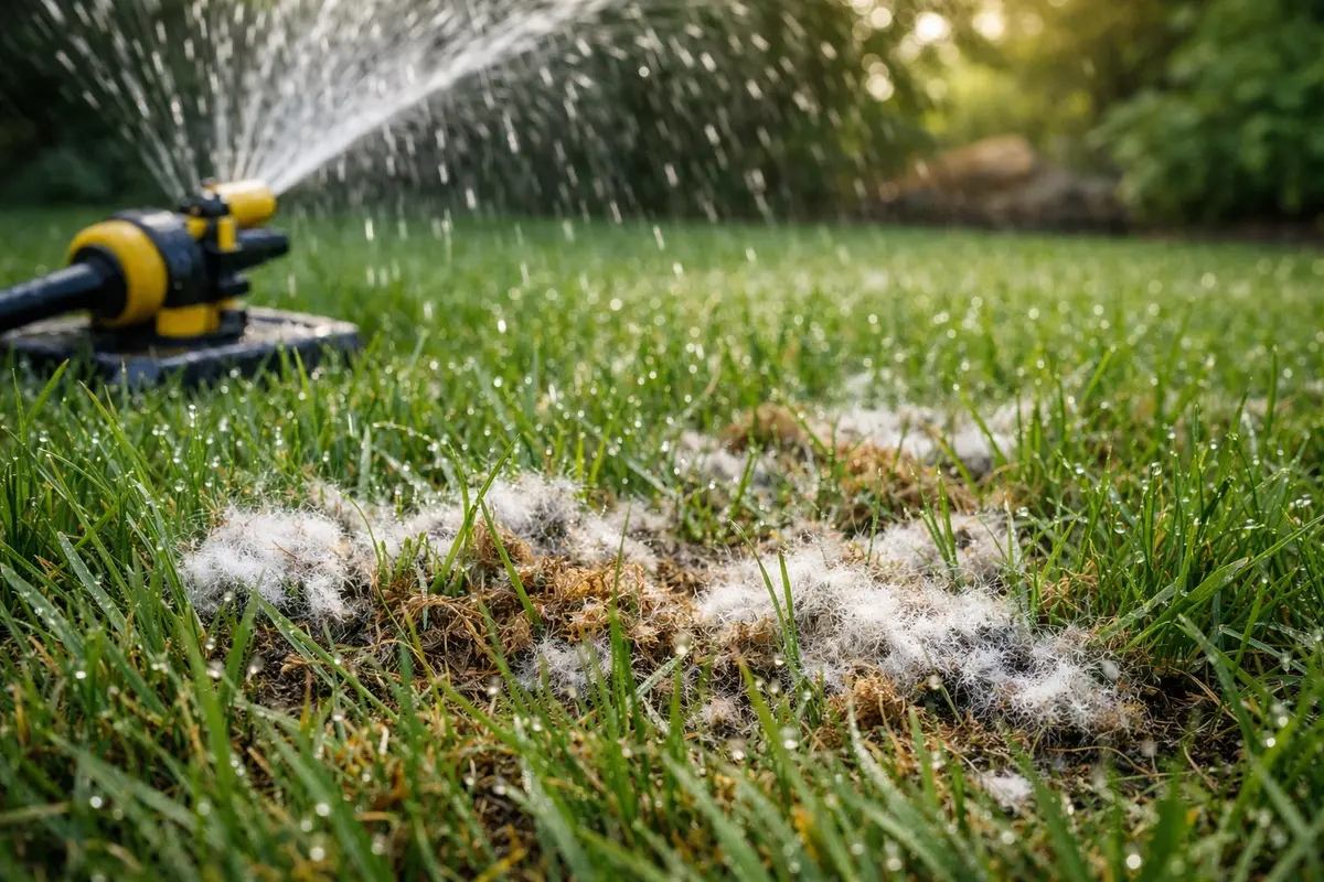 Step 1 – Stop Lawn Fungus After Evening Watering in Humid Weather Immedi How to prevent lawn fungus after evening watering in