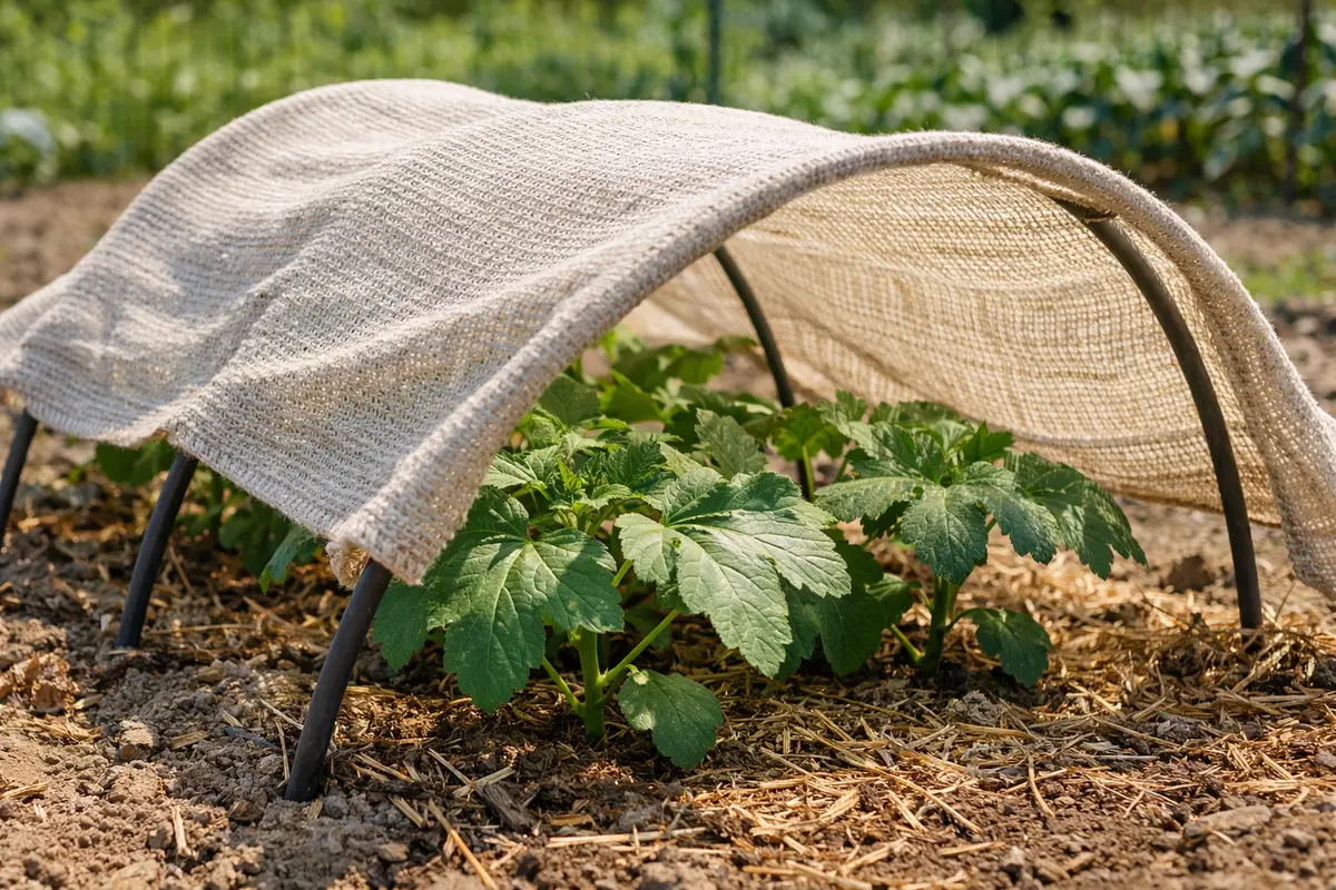 Step 3 – Provide Shade for Recovering Okra Plants How to prevent wilting in okra after exposure to harsh sun Section illustra