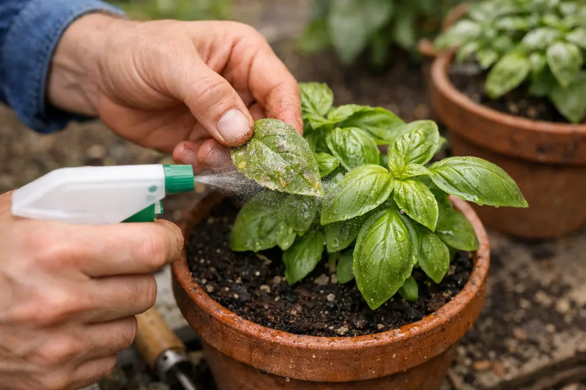preventing mold on basil leaves in treat fungal infection on basil leaves