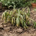 Why is my sage dying after being planted in clay soil after heavy rain (Why is my sage dying after being planted in clay soil