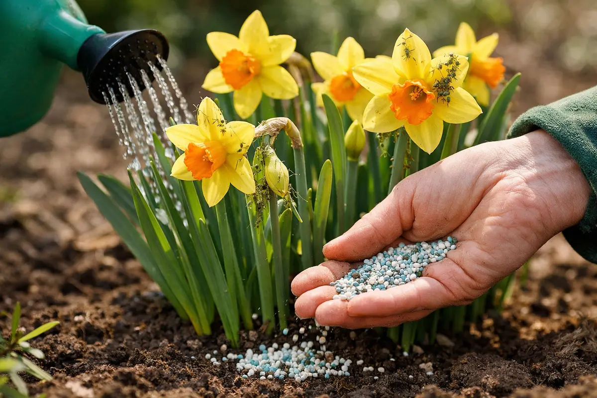 Step 3 – Nourish Daffodil Blooms for Recovery How to stop aphids on daffodil plants during blooming Section illustration.