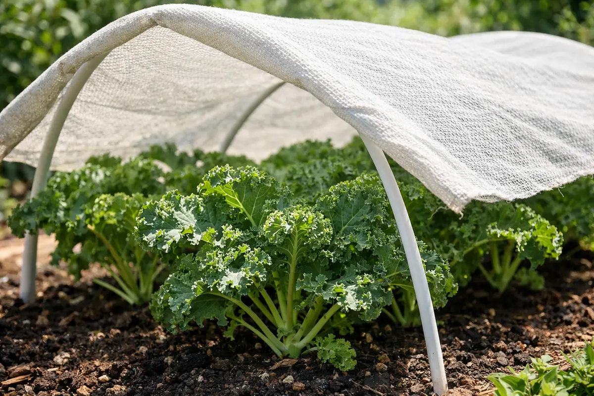 Step 4 – Shield Kale from Sunlight Extreme How to stop aphids on kale plants during summer Section illustration.