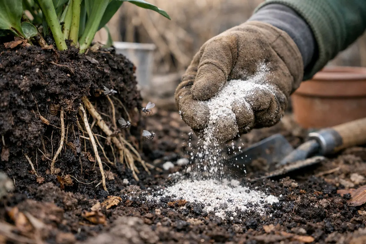 How to stop fungus gnats in soil of indoor plants during winter when soi (How to stop fungus gnats in soil of indoor plants d