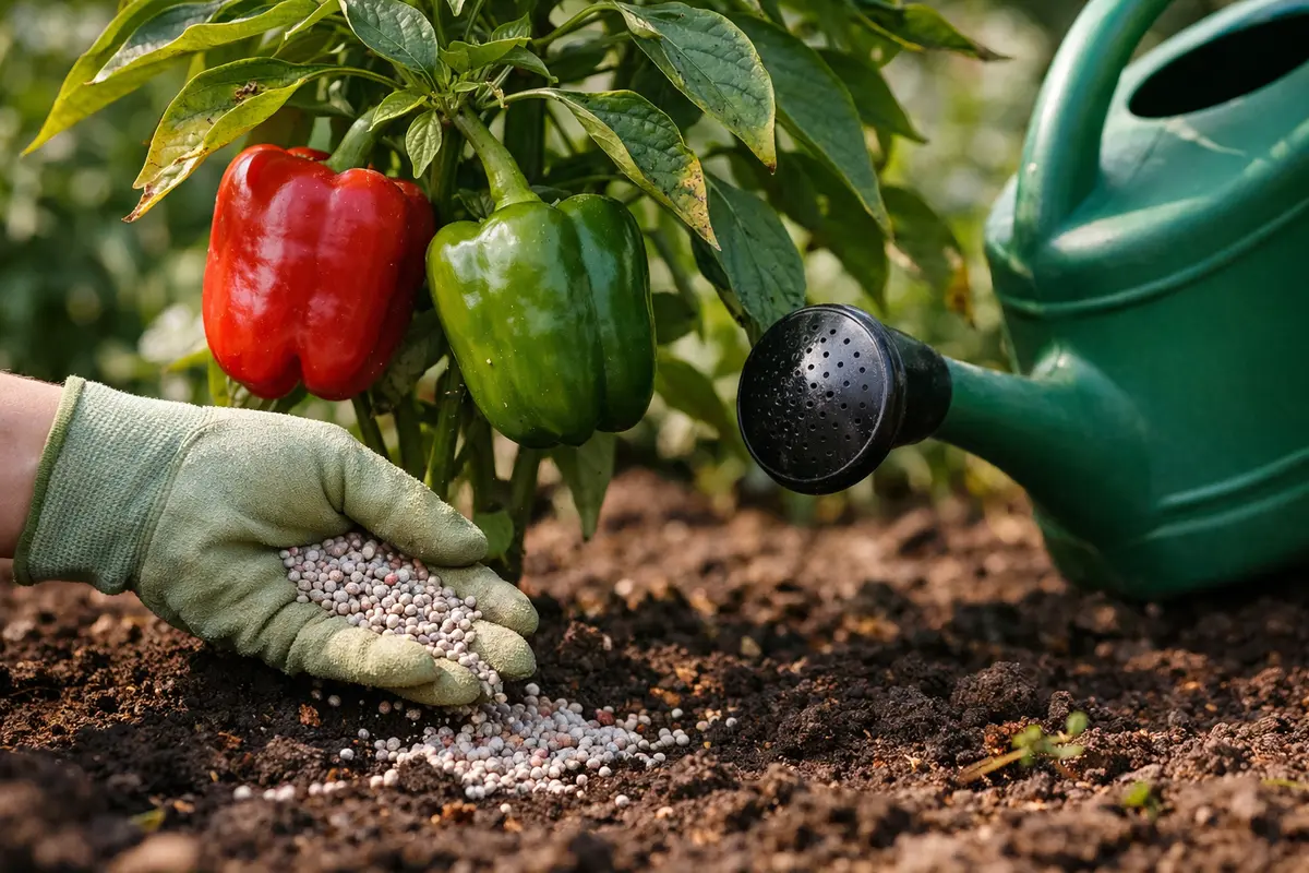Step 3 – Fertilize Bell Peppers to Promote Recovery from Pests How to stop pests on bell peppers during fruiting Section illu
