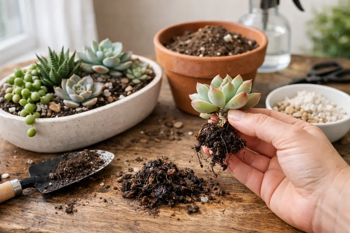 How to stop root rot in indoor succulent arrangements when drainage fail (How to stop root rot in indoor succulent arrangemen