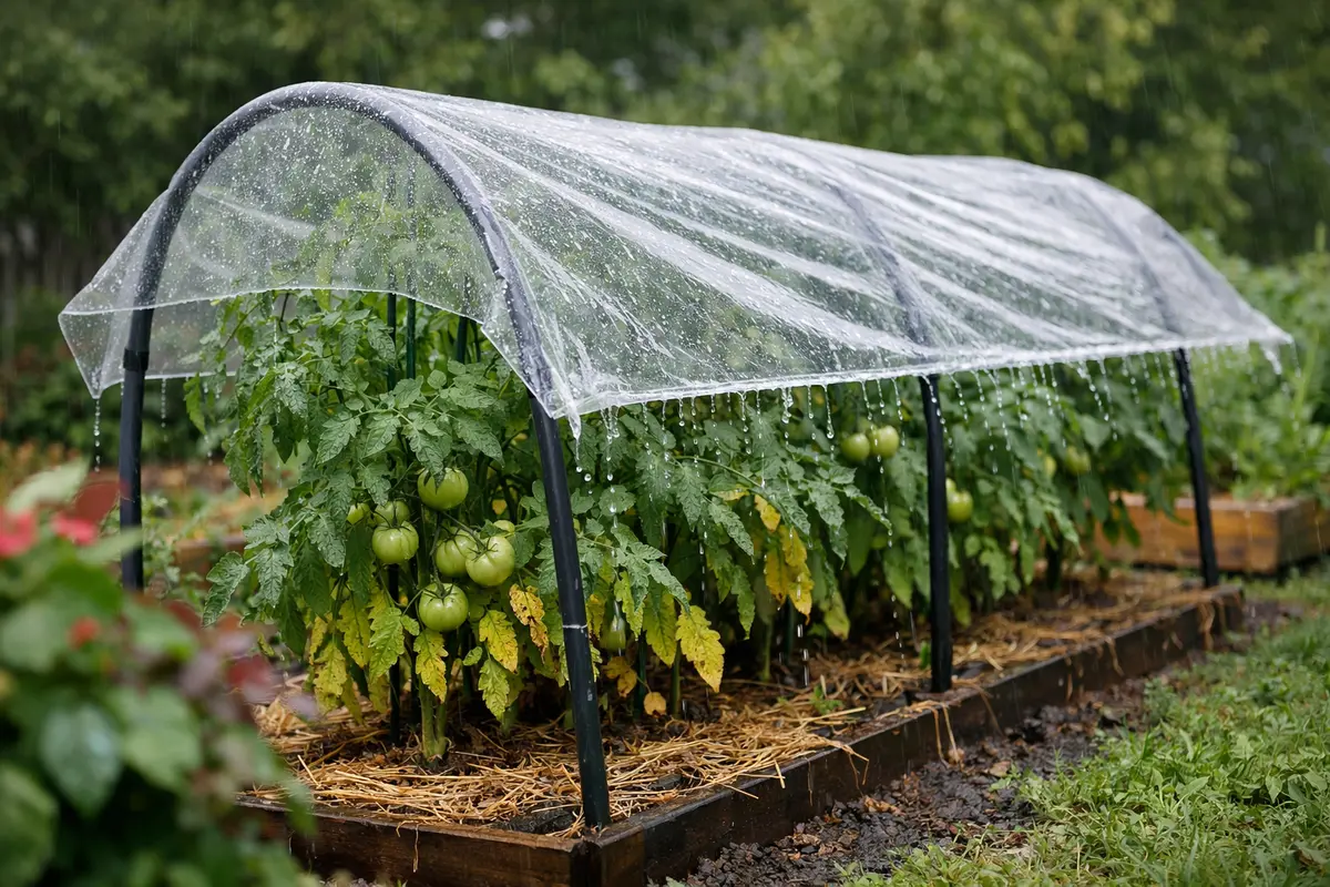 Step 4 – Shield Plants from Excess Rain in Future What to do when tomato plants have yellow leaves after heavy rain Section i