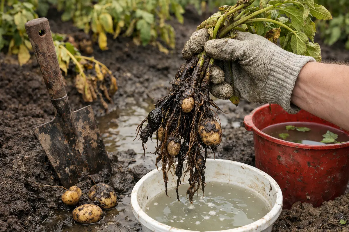 How to treat root rot in potato plants after heavy rain in containers (How to treat root rot in potato plants after heavy rai