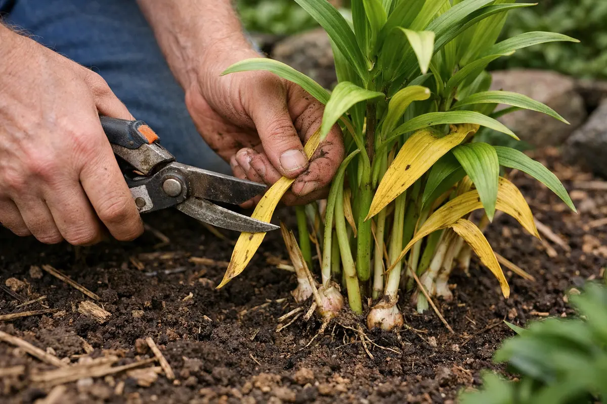 treating yellowing leaves on lily bulbs trim yellowing leaves on lily bulbs