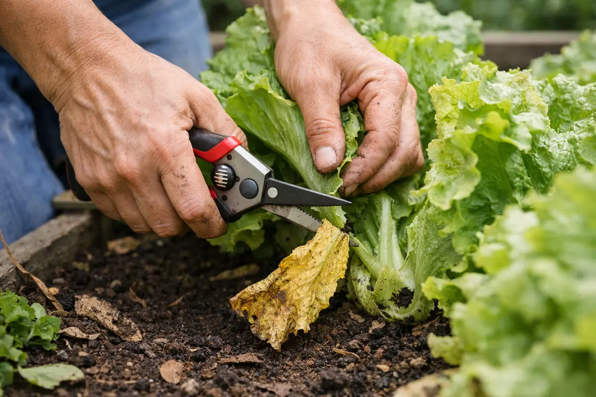 what to do after lettuce starts yellowing trim yellowing lettuce leaves asap
