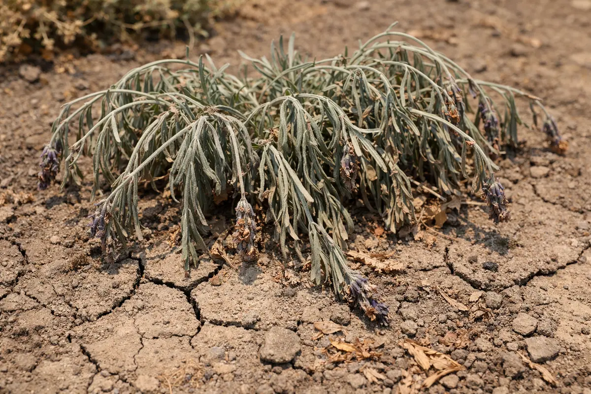 what to do if lavender showing stress from sun and dry soil