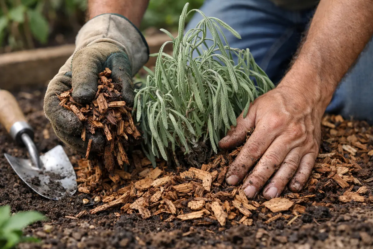 what to do if lavender plants mulch around lavender for heat protection