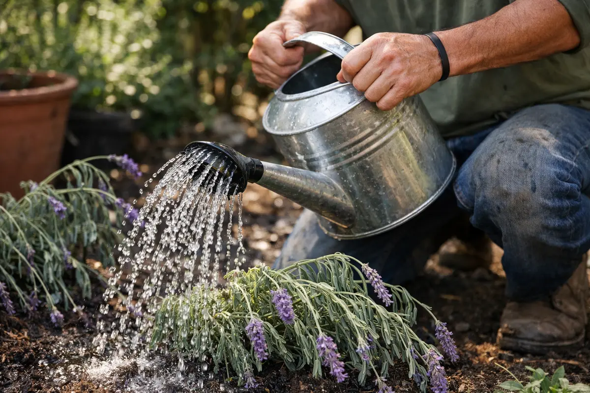 what to do if lavender plants droop during water lavender plants immediately