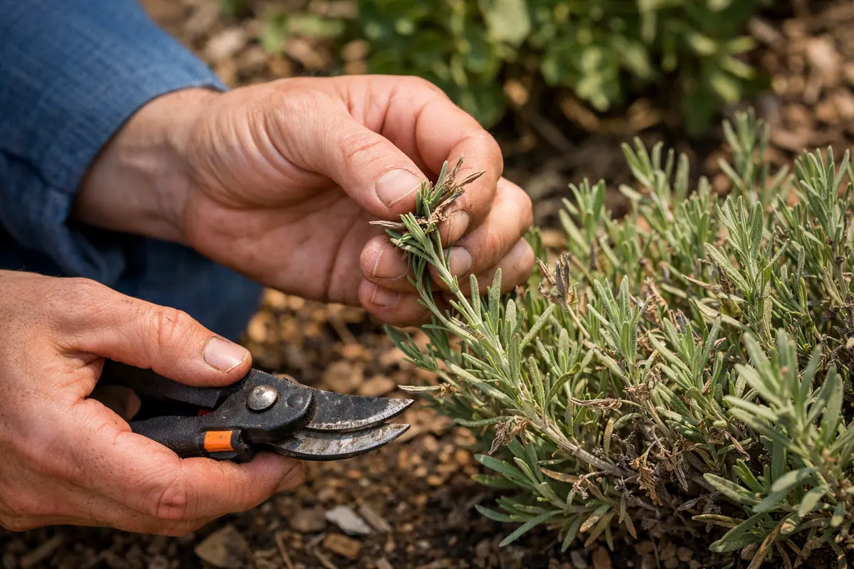what to do if inspect lavender leaves for new signs of browning