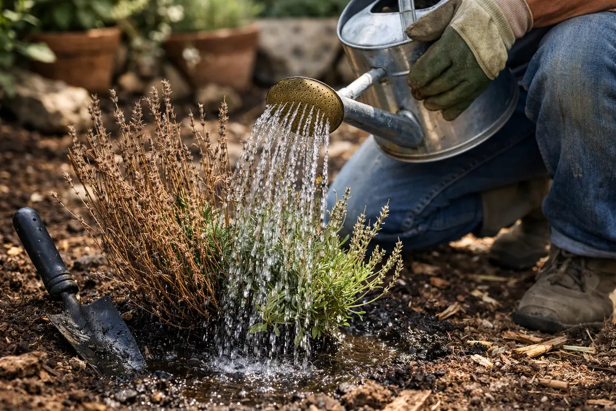 what to do if lavender turns water lavender deeply to encourage recovery