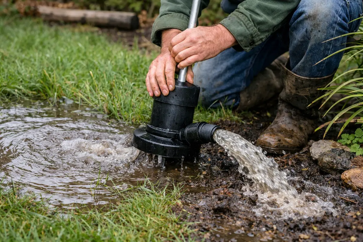 what to do if lawn gets drain excess water from lawn puddles