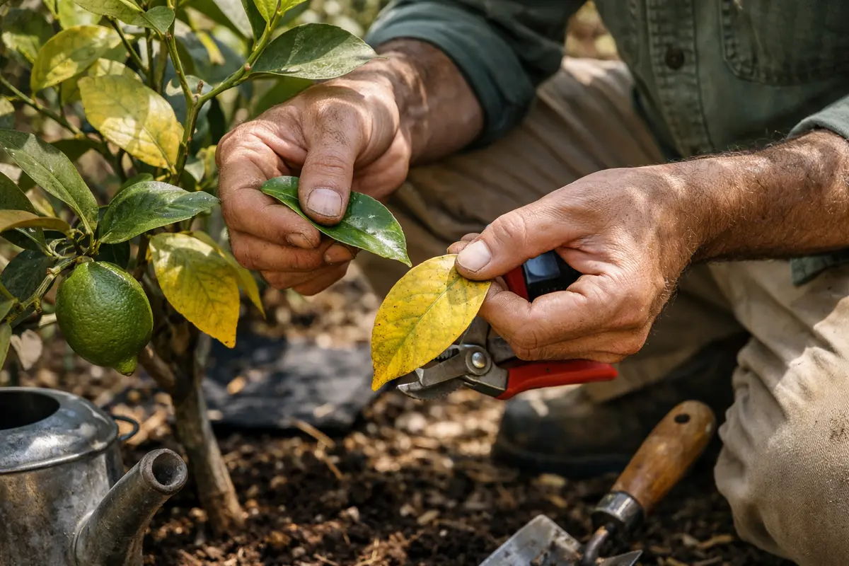 what to do if check for leaf colors and texture after treatment