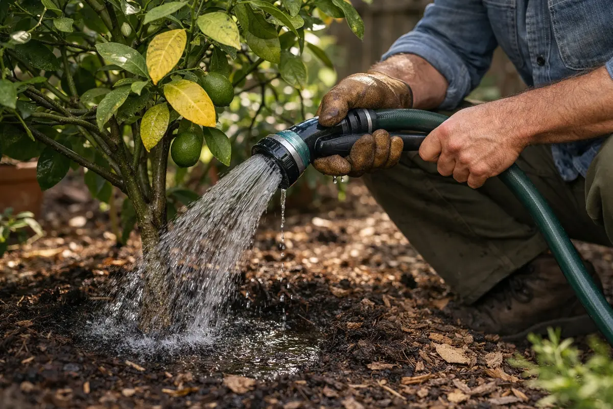 what to do if lemon water lemon trees immediately to reduce stress