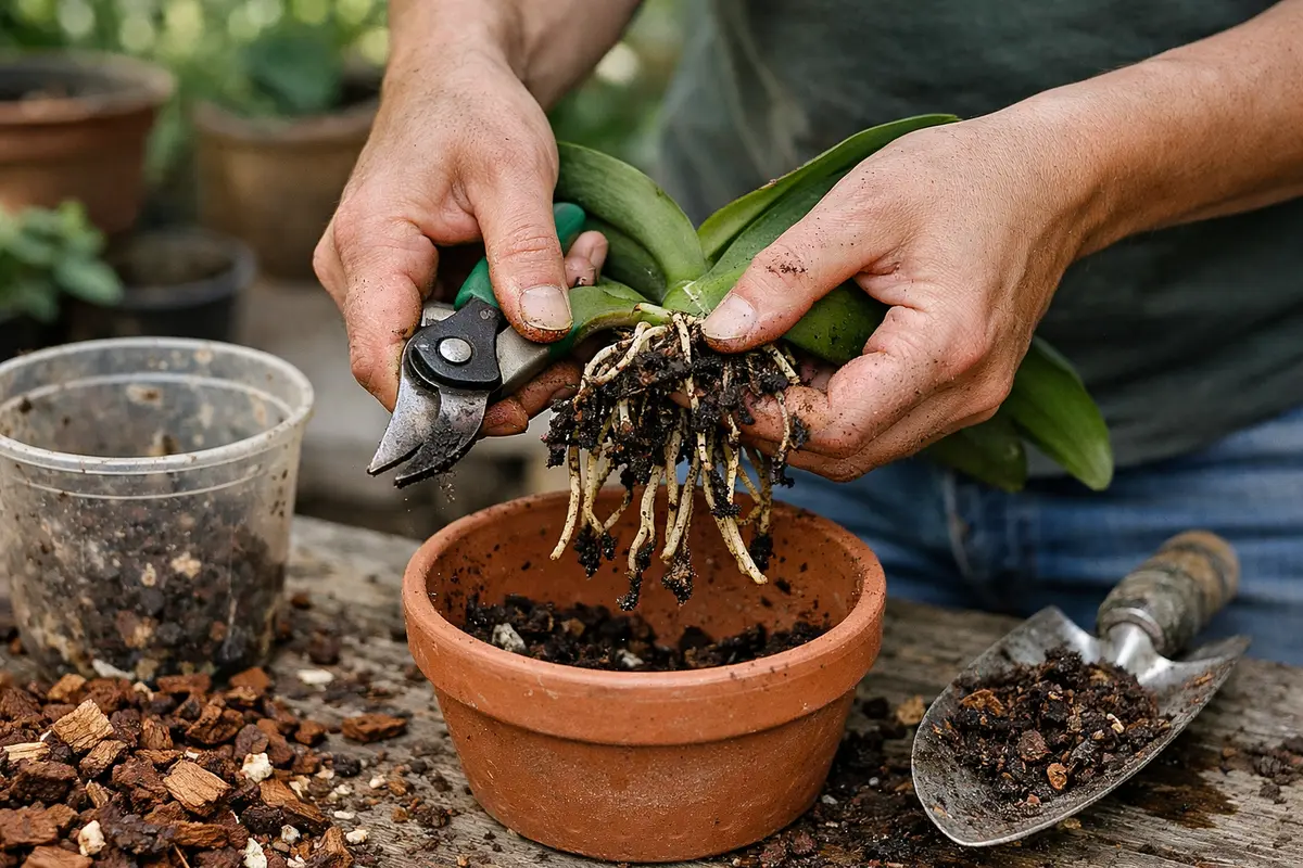 what to do if my orchid repot orchid to aid recovery process