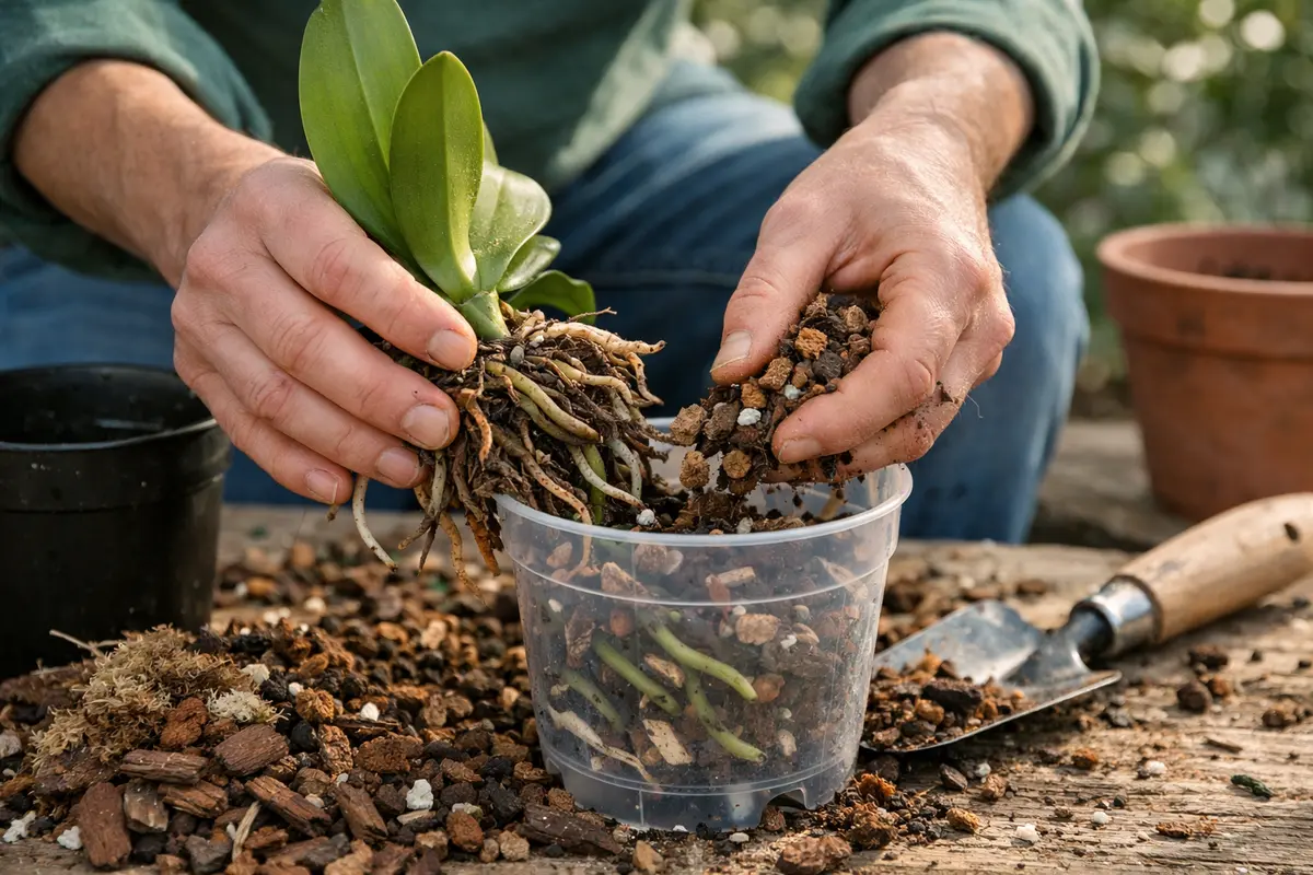 what to do if my repot orchid with fresh mix for recovery