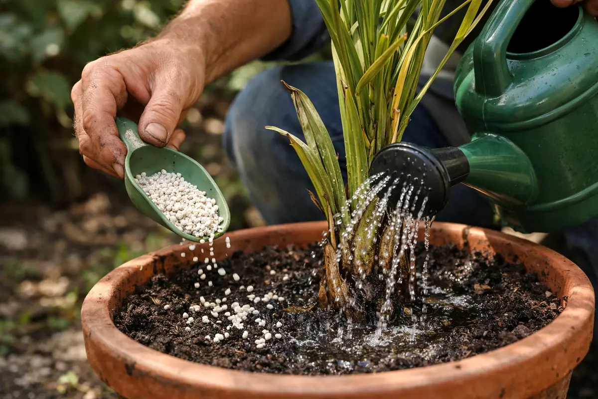 what to do if palm leaves nourish palm with watering and fertilizer