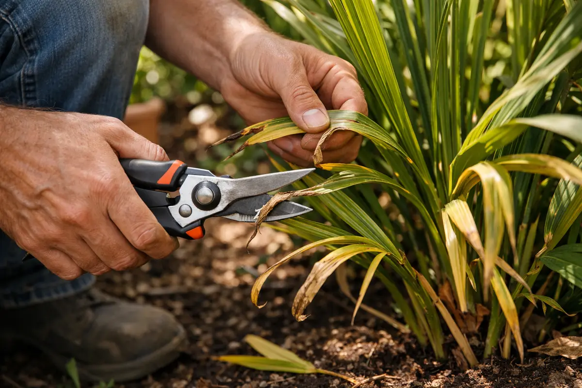 what to do if palm leaves are trim curling palm leaves quickly