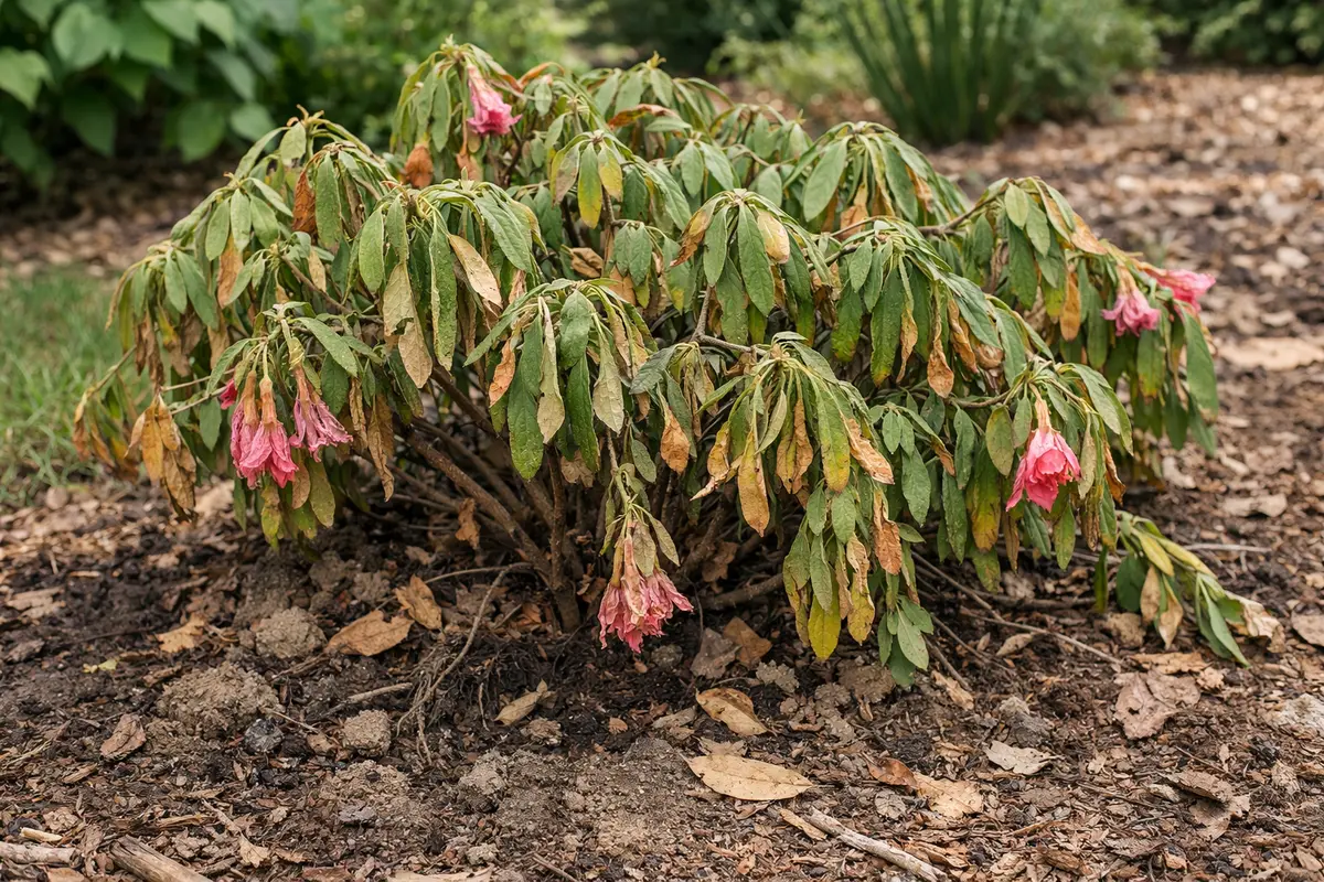 what to do when azalea bushes wilting visibly in real garden soil