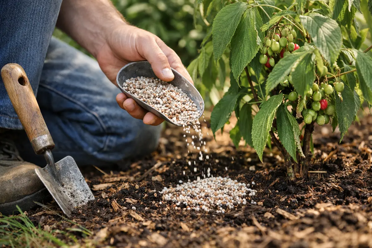 what to do when berry bushes feed berry bushes with nutrient-rich fertilizer