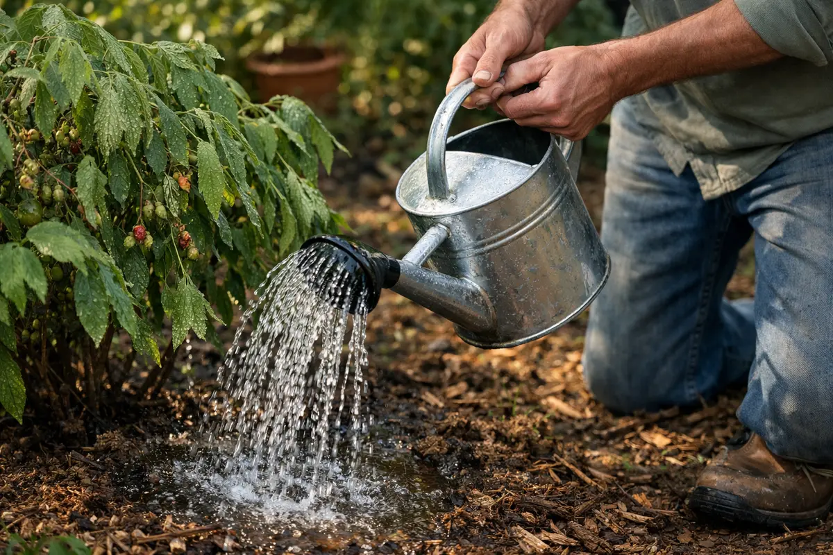 what to do when berry bushes water berry bushes deeply right away