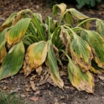 what to do when hosta leaves wilting visibly in real garden soil