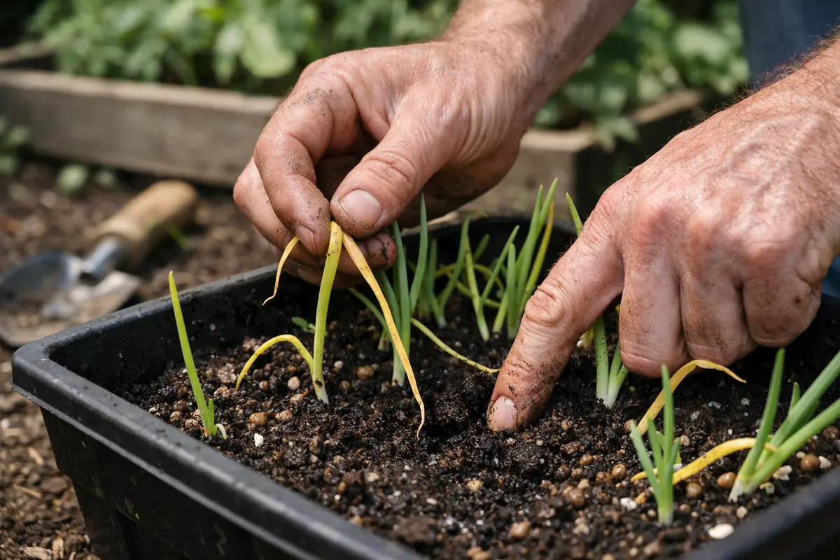 what to do when onion seedlings inspect onion seedlings for overwatering signs