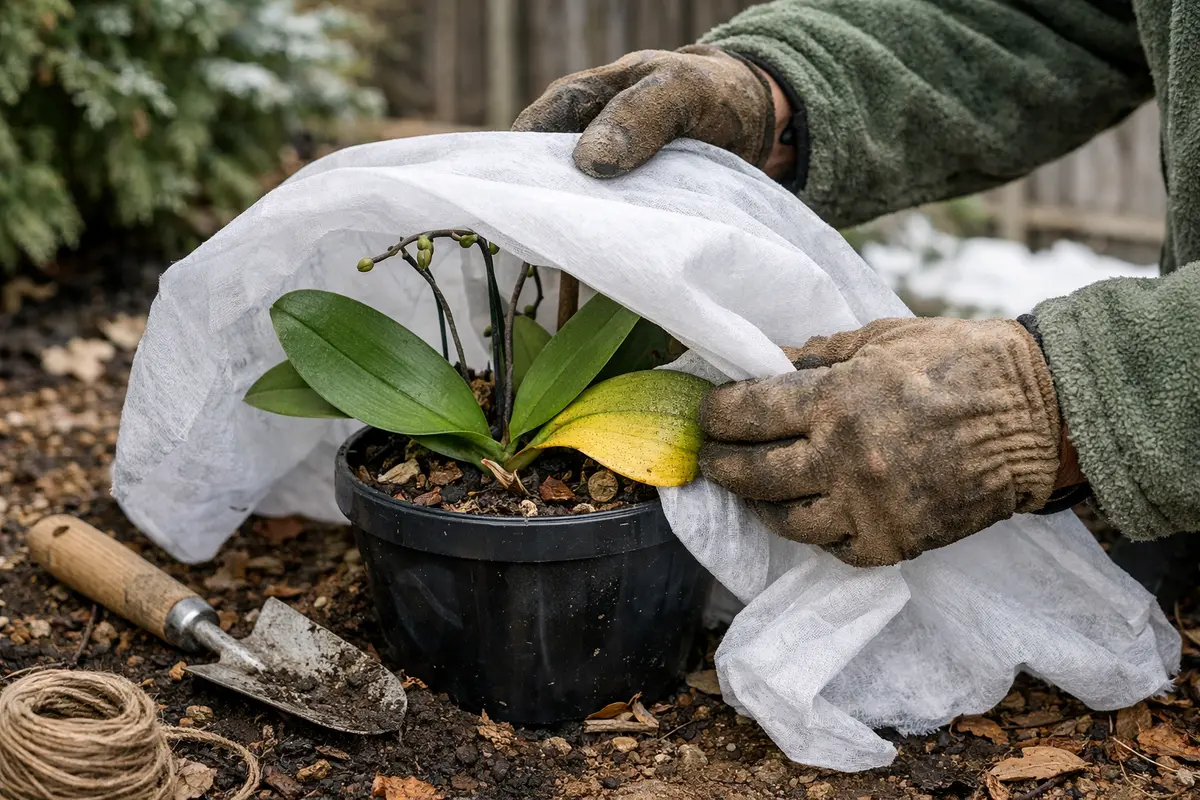 what to do when orchid shield orchids from cold drafts in winter